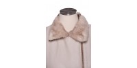  leather lamb sleeveless vest with mink